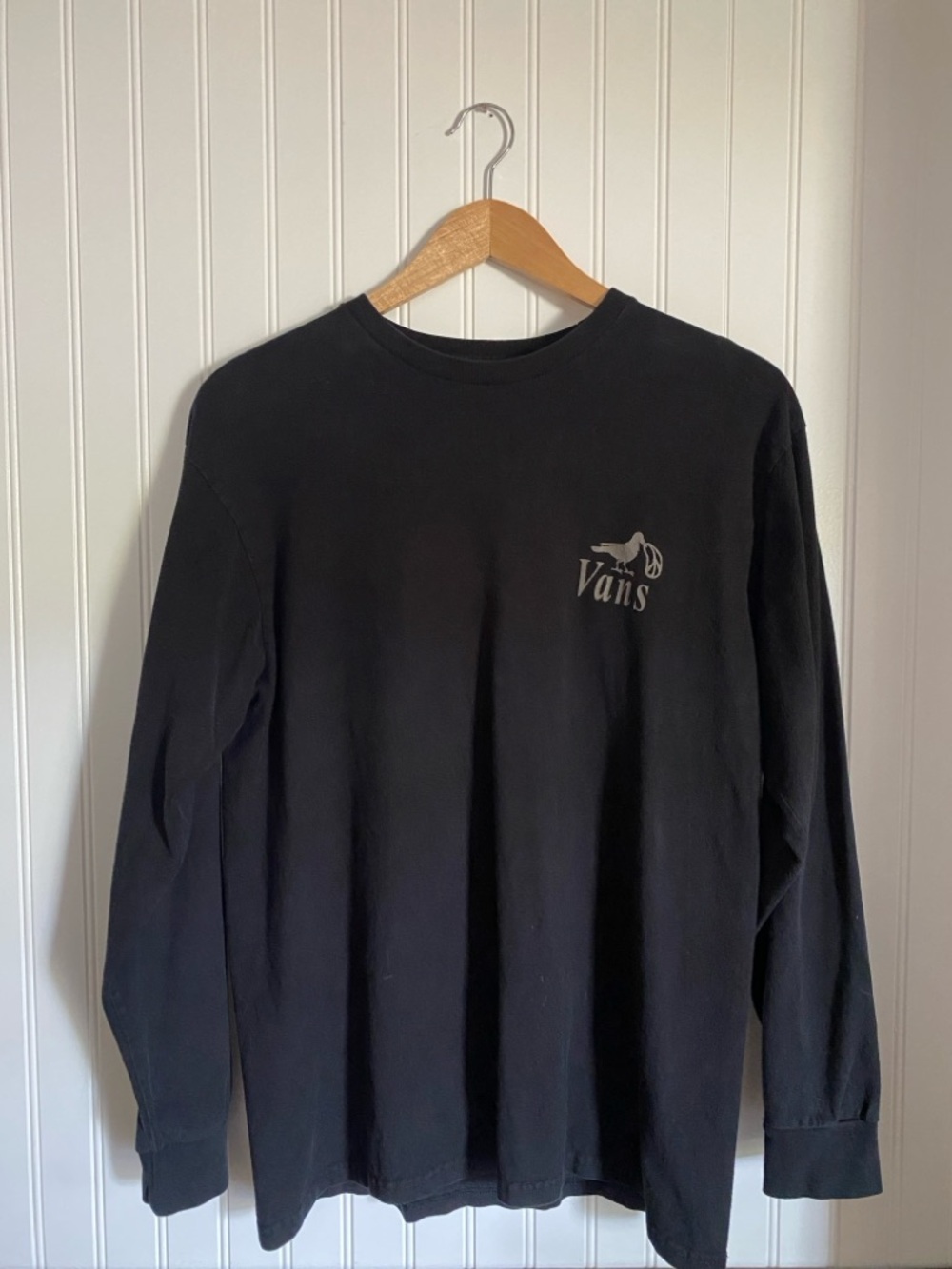 VANS - Black Long Sleeve Logo Tee - size Men’s M